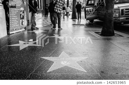 Hollywood Walk of Fame (Black and White) Hollywood Walk of Fame (Black and White) 142653965