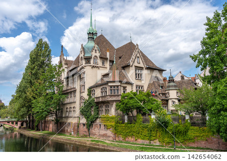 Historic building with ornate gate in Strasbourg 142654062