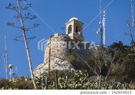 Mount Lycabettus, Athens, Greece, hiking and climbing to Lycabettos hill and Holy Church of Saint George of Lycabettus, Attica, Athens cityscape panorama view in sunny day, Lykavittos Greek landscape Mount Lycabettus, Athens, Greece, hiking and climbing to Lycabettos hill and Holy Church of Saint George of Lycabettus, Attica, Athens cityscape panorama view in sunny day, Lykavittos Greek landscape 142654925