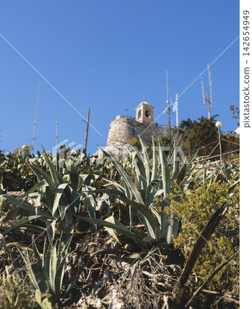 Mount Lycabettus, Athens, Greece, hiking and climbing to Lycabettos hill and Holy Church of Saint George of Lycabettus, Attica, Athens cityscape panorama view in sunny day, Lykavittos Greek landscape Mount Lycabettus, Athens, Greece, hiking and climbing to Lycabettos hill and Holy Church of Saint George of Lycabettus, Attica, Athens cityscape panorama view in sunny day, Lykavittos Greek landscape 142654949