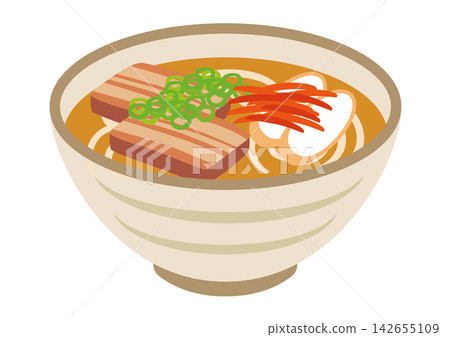 沖繩特色蕎麥麵插圖 沖繩特色蕎麥麵插圖 142655109