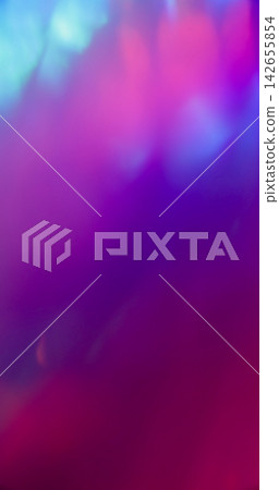 Bokeh abstraction. Glimmer light. Defocused blue purple pink color radiant glint neon glow flash optical round texture on art background. 142655854