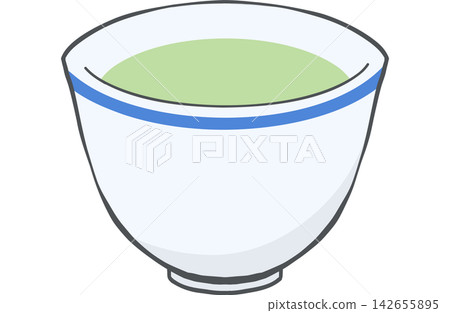 透明背景上的抹茶杯插圖 透明背景上的抹茶杯插圖 142655895