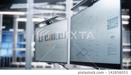 DDoS Attack Detected on Server Monitoring Dashboard in Data Center Operations 142656053