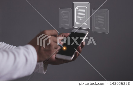 Young man with smartphone mobile hand using a pen touching to sign a Online Business Contract, Electronic signature, Contract signing, Digital documents, Future smart contract Young man with smartphone mobile hand using a pen touching to sign a Online Business Contract, Electronic signature, Contract signing, Digital documents, Future smart contract 142656258