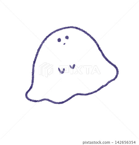 可愛的手繪風格幽靈 可愛的手繪風格幽靈 142656354