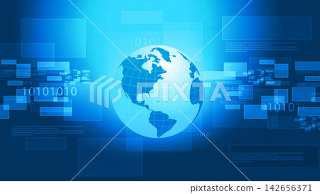 Abstract technology background with world Abstract technology background with world 142656371