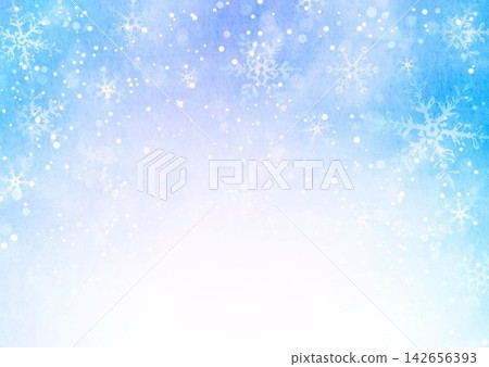 水彩雪景圖案背景 水彩雪景圖案背景 142656393