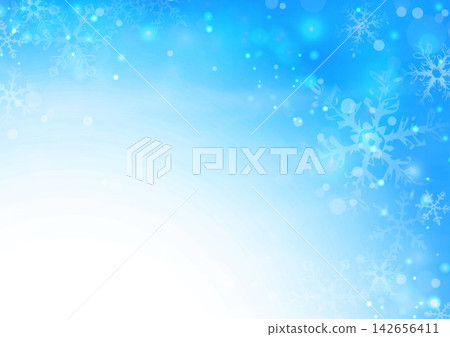 湛藍的背景與皚皚白雪 湛藍的背景與皚皚白雪 142656411