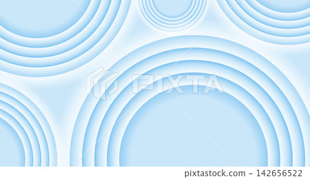 Light blue geometric tech background with minimal glossy circles 142656522
