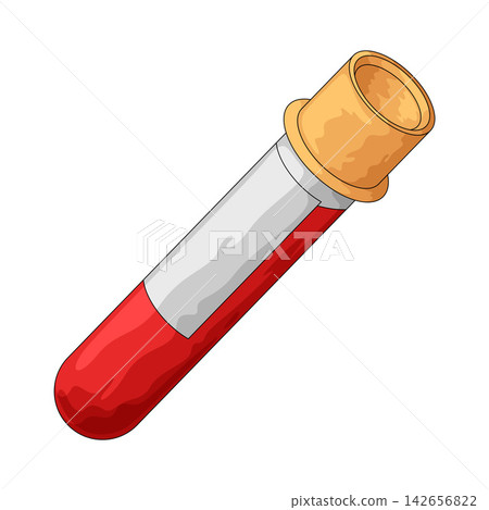 Illustration of Blood Test Tube Illustration of Blood Test Tube 142656822