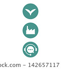 Agriculture Industrial and Service icons infographic 142657117