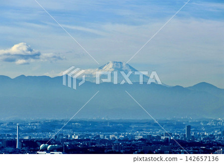 從東京都廳大樓眺望富士山(東京都新宿區) 從東京都廳大樓眺望富士山(東京都新宿區) 142657136