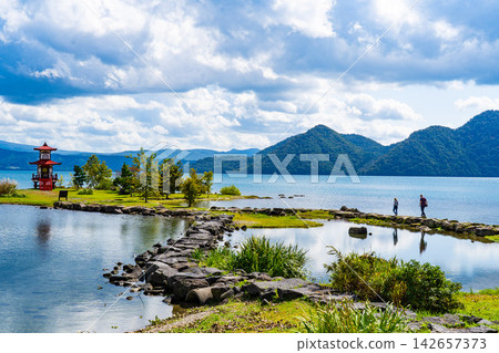 Eight Views of Lake Toya, Ukimido Pavilion Eight Views of Lake Toya, Ukimido Pavilion 142657373