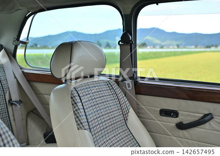 The view from the driver's seat of the car The view from the driver's seat of the car 142657495
