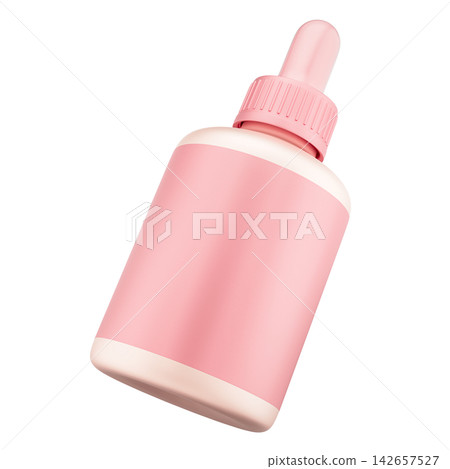 3D illustration of a serum bottle for beauty and cosmetics. 3D illustration of a serum bottle for beauty and cosmetics. 142657527