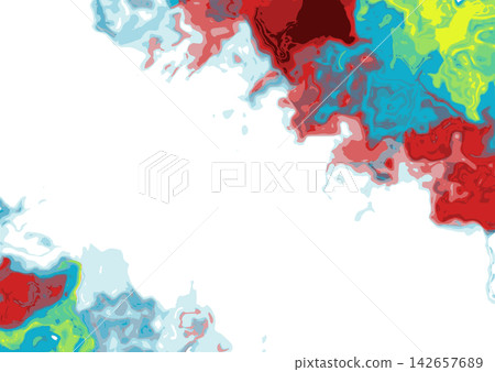 Colored watercolor marble corner background Colored watercolor marble corner background 142657689