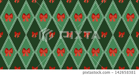 Seamless pattern diamond with argyle girly plaid and check bow heart. Christmas preppy geometric with grid print coquette and princess simple star. Design abstract square with texture holiday. Seamless pattern diamond with argyle girly plaid and check bow heart. Christmas preppy geometric with grid print coquette and princess simple star. Design abstract square with texture holiday. 142658381