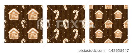 Snowflake gingham line pattern for christmas background with checkered. Texture and snowman motif lollipop and new year elements. Winter biscuit bg and seamless illustration set cover. Snowflake gingham line pattern for christmas background with checkered. Texture and snowman motif lollipop and new year elements. Winter biscuit bg and seamless illustration set cover. 142658447
