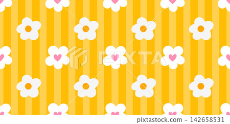 Daisy heart girly with seamless gingham background for pattern vector flower. Cute dot wallpaper with cottage check floral for design checkered coquette. Tiny pink kids with repeat kawaii baby. Daisy heart girly with seamless gingham background for pattern vector flower. Cute dot wallpaper with cottage check floral for design checkered coquette. Tiny pink kids with repeat kawaii baby. 142658531