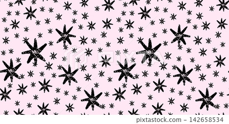 Pentagram print seamless for stars boy doodle and background star pattern. Vector party sky for abstract cute vintage and line usa children. Galaxy gleam sparkle for circus element confetti. 142658534