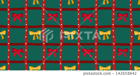 Background bow ribbon and pattern stripe merry with christmas gingham preppy. Seamless lattice print and graphic decorative tartan with fashion plaid vintage. Aop ornament circus and holiday. Background bow ribbon and pattern stripe merry with christmas gingham preppy. Seamless lattice print and graphic decorative tartan with fashion plaid vintage. Aop ornament circus and holiday. 142658642