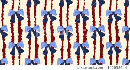 Preppy christmas gingham with pattern seamless merry and stripe bow ribbon. Background tie decorative with argyle valentine whimsical and card wrapping vector. Backdrop texture xmas. Preppy christmas gingham with pattern seamless merry and stripe bow ribbon. Background tie decorative with argyle valentine whimsical and card wrapping vector. Backdrop texture xmas. 142658644