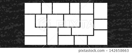 Border frame photo and montage layout picture with gallery shape collage. Grid portfolio modular and board multiple post with creative mood composition. Banner isolated backdrop and tile element. Border frame photo and montage layout picture with gallery shape collage. Grid portfolio modular and board multiple post with creative mood composition. Banner isolated backdrop and tile element. 142658663