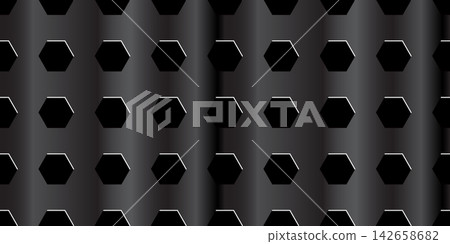Background gradient metal and plate wall texture with realistic perforated hole. Black speaker warning and aluminum dot seamless with micro grunge grid. Silver sheet perforation and navy. Background gradient metal and plate wall texture with realistic perforated hole. Black speaker warning and aluminum dot seamless with micro grunge grid. Silver sheet perforation and navy. 142658682