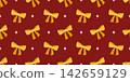 Stripe christmas pattern for bow preppy gingham and ribbon seamless background. Merry vintage design for lattice print whimsical and decorative diamond present. Star vector wallpaper for red. 142659129