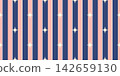 Straight red star with background line seamless and pattern circus paper. Stripe wallpaper bg with vertical poster pastel and xmas print packaging. Carnival marquee design with drawn retro. 142659130
