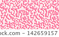 Seamless organic brain with pattern floral bg and texture textile repeat. Coral nautical vector with algae turing rough and wavy wiggly chemical. Background design seamless with geometry. 142659157