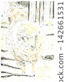 A postcard-sized image of a Corriedale sheep with one eye covered running towards you. 142661531