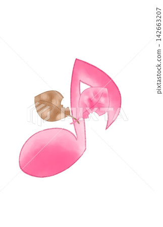 Musical notes with fallen leaves 142663207