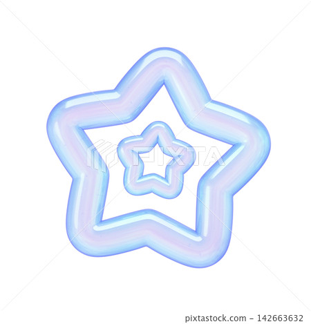 Dreamy and cute puffy sticker-style 3D star icons Dreamy and cute puffy sticker-style 3D star icons 142663632