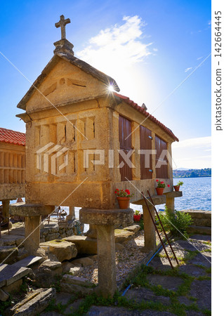Horreo in Combarro village Pontevedra Galicia Spain Horreo in Combarro village Pontevedra Galicia Spain 142664445