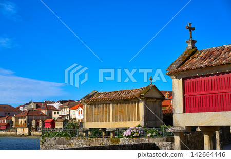 Horreo in Combarro village Pontevedra Galicia Spain 142664446
