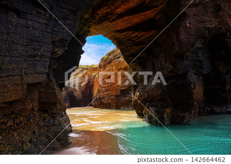 Playa las catedrales Catedrais beach in Galicia Spain 142664462