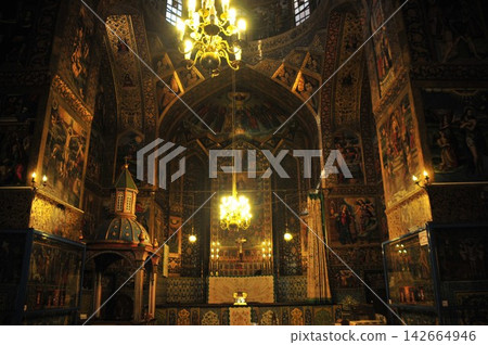 Altar inside the Cathedral of Vank Church, Isfahan, Iran Altar inside the Cathedral of Vank Church, Isfahan, Iran 142664946