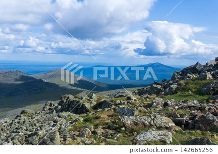 Mountain landscape. Northern Ural, Russia Mountain landscape. Northern Ural, Russia 142665256