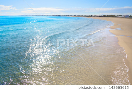Pinedo beach in Valencia Spain Mediterranean Pinedo beach in Valencia Spain Mediterranean 142665615