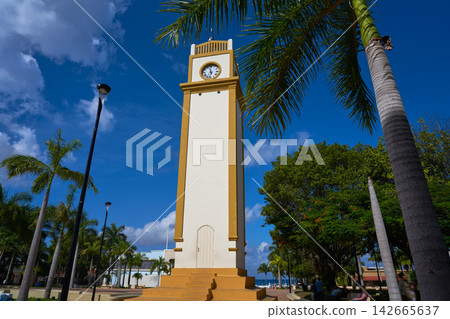 Clock tower in Cozumel Island of Mexico Clock tower in Cozumel Island of Mexico 142665637