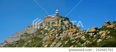 Islas Cies islands lighthouse Faro Cies in Vigo Islas Cies islands lighthouse Faro Cies in Vigo 142665791