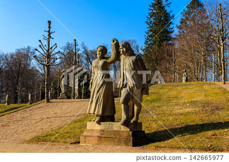 Valley of the Norsemen at the palace gardens of Fredensborg palace in Denmark Valley of the Norsemen at the palace gardens of Fredensborg palace in Denmark 142665977