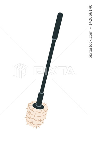 Cartoon bathroom toilet brush with holder. Household cleaning accessory for cleaning toilet bowls and maintaining hygiene. Bathroom cleaning tool for janitorial services and cleaning supply concepts Cartoon bathroom toilet brush with holder. Household cleaning accessory for cleaning toilet bowls and maintaining hygiene. Bathroom cleaning tool for janitorial services and cleaning supply concepts 142666140