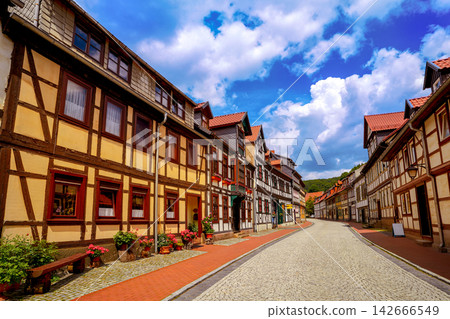 Stolberg facades in Harz mountains Germany Stolberg facades in Harz mountains Germany 142666549