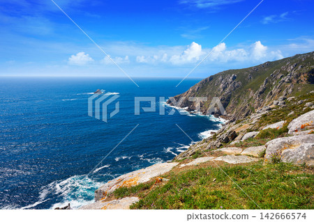 Aerial view of Finisterre end of Saint James Way 142666574