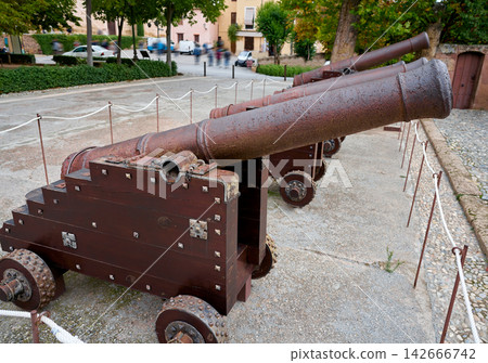 Alhambra cannons in Granada of Spain Alhambra cannons in Granada of Spain 142666742
