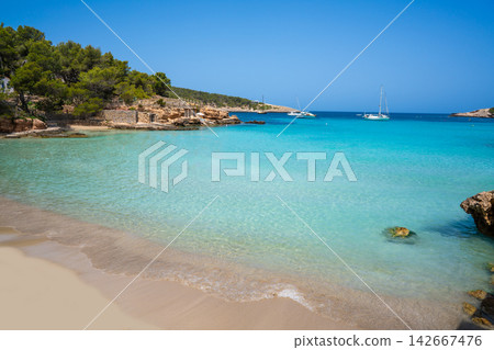 Ibiza Portinatx Arenal Petit beach in Balearics 142667476