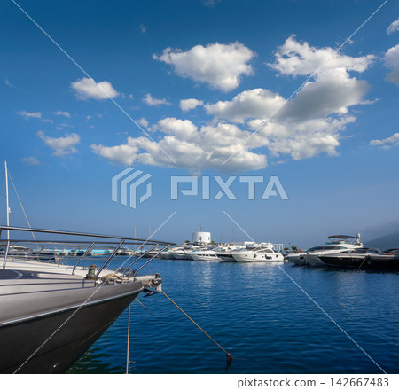 Ibiza Santa Eulalia marina port in Balearics Ibiza Santa Eulalia marina port in Balearics 142667483